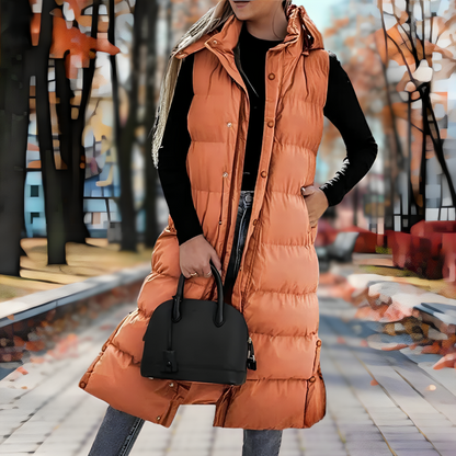 Claire | Abrigo largo acolchado informal de invierno para mujer