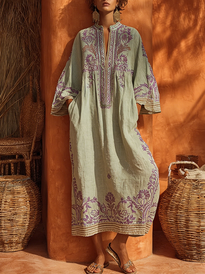 Celestina | Bohemian dress with embroidery