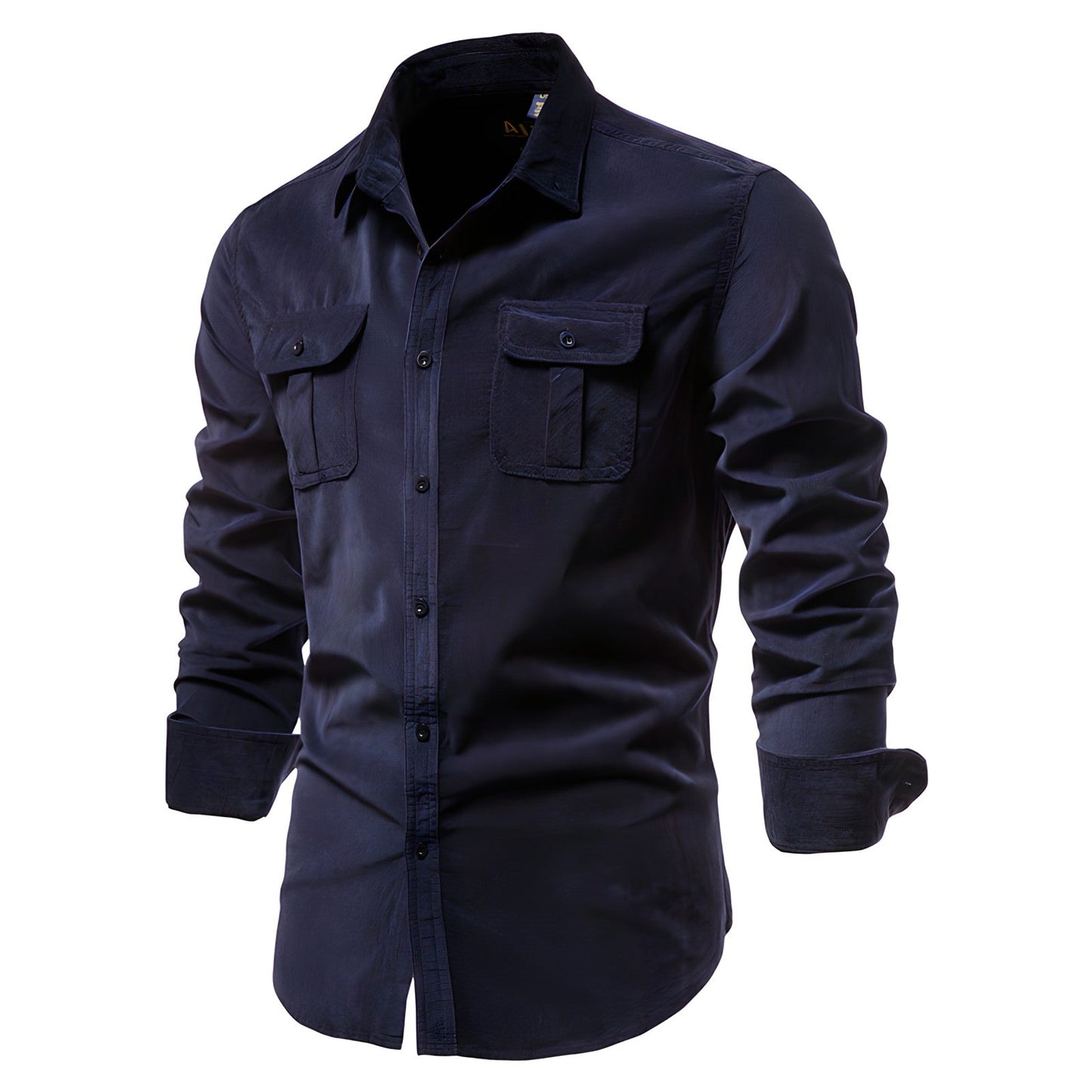 Adam | Men’s Casual Military Style Long Sleeve Shirt