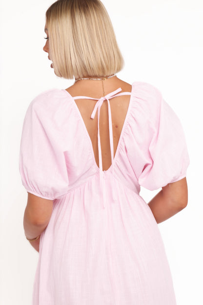Puff Sleeve Maxi Dress