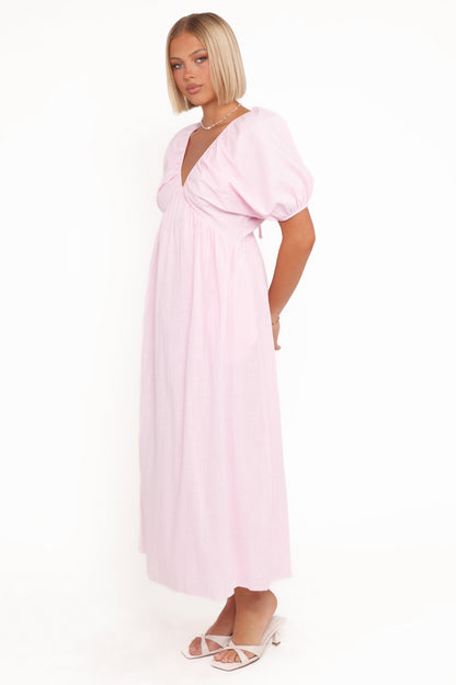 Puff Sleeve Maxi Dress
