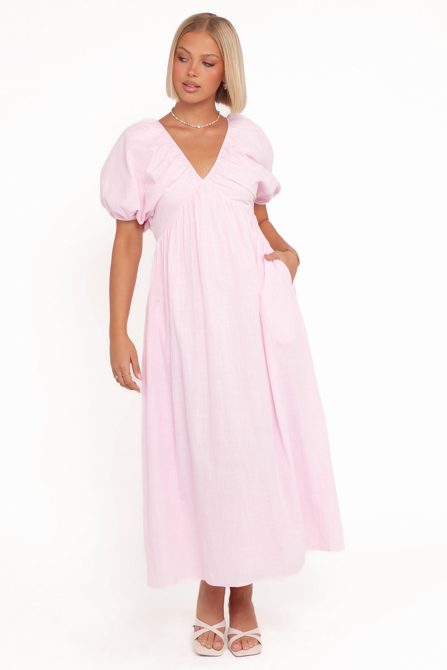 Puff Sleeve Maxi Dress