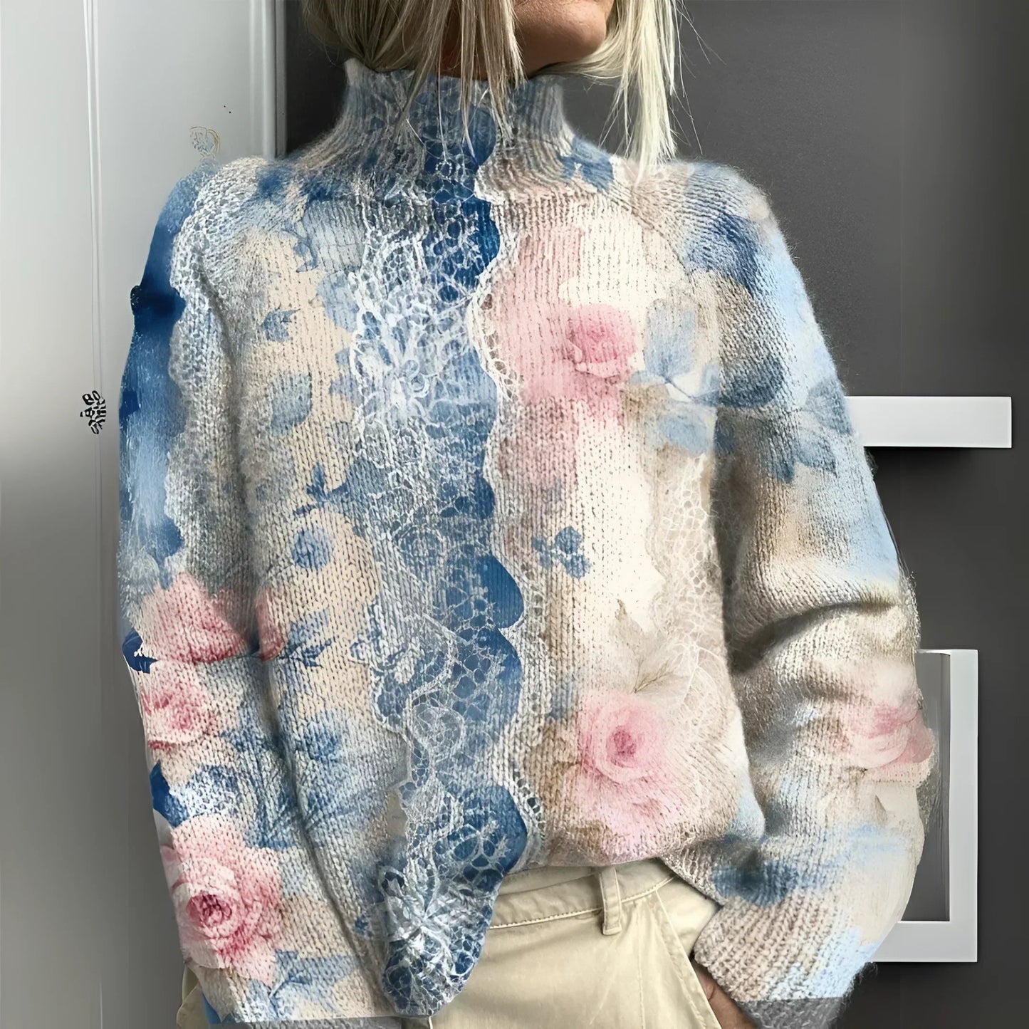 Lieke | Suéter cálido de punto con cuello alto