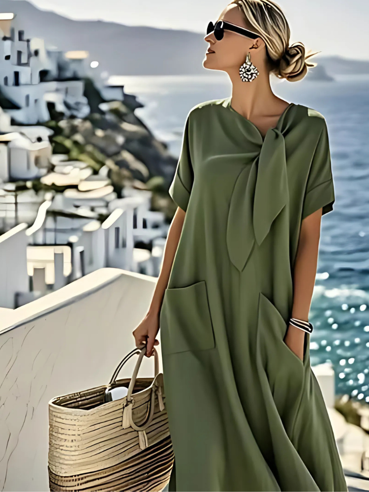 Elegant Dress with Pockets