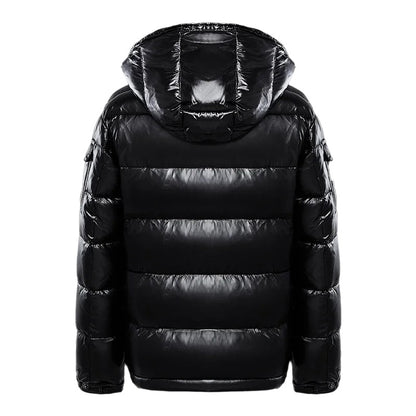 Men's Winter Quilted Jacket with Hood and Zip