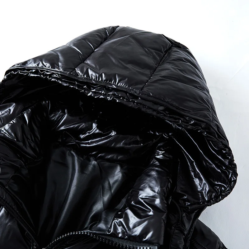 Men's Winter Quilted Jacket with Hood and Zip