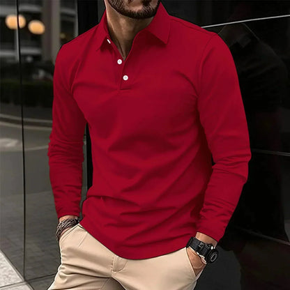 Adrian | Polo de manga larga con corte moderno