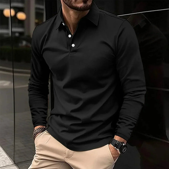 Modern Fit Long-Sleeve Polo