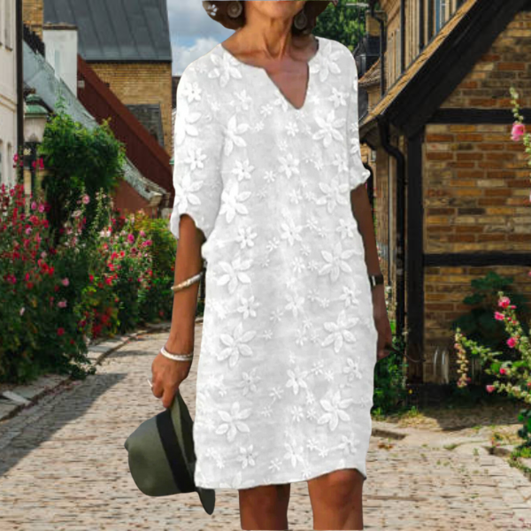 Hazel | Vestido midi informal con estampado floral para mujer