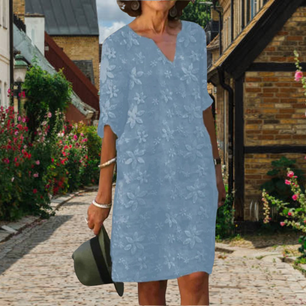 Hazel | Vestido midi informal con estampado floral para mujer