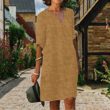 Hazel | Vestido midi informal con estampado floral para mujer