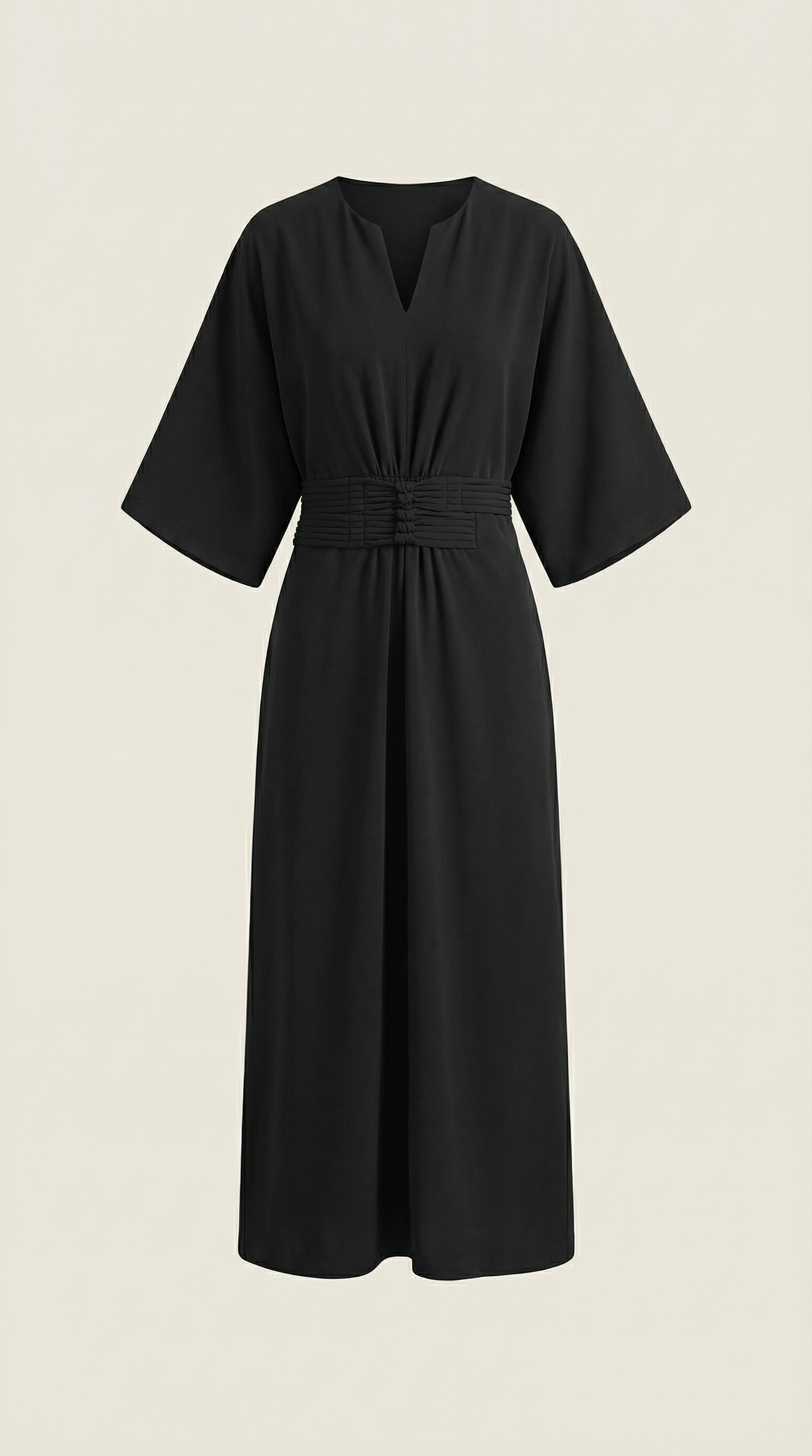 Vestido maxi Ana con cinturón en la cintura