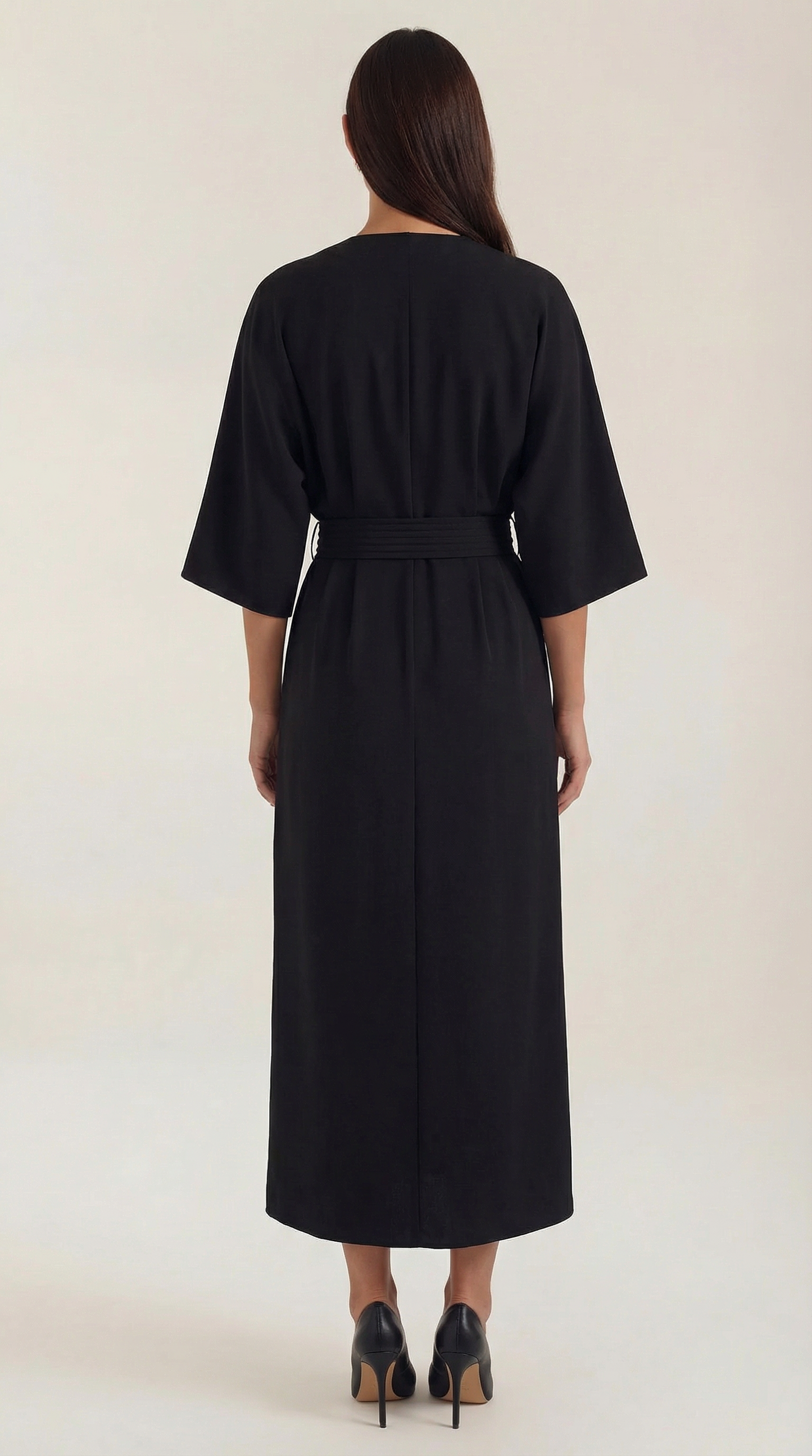 Vestido maxi Ana con cinturón en la cintura