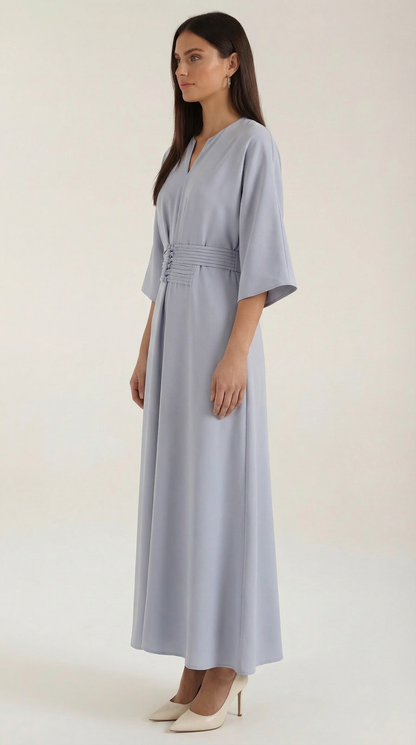 Vestido maxi Ana con cinturón en la cintura