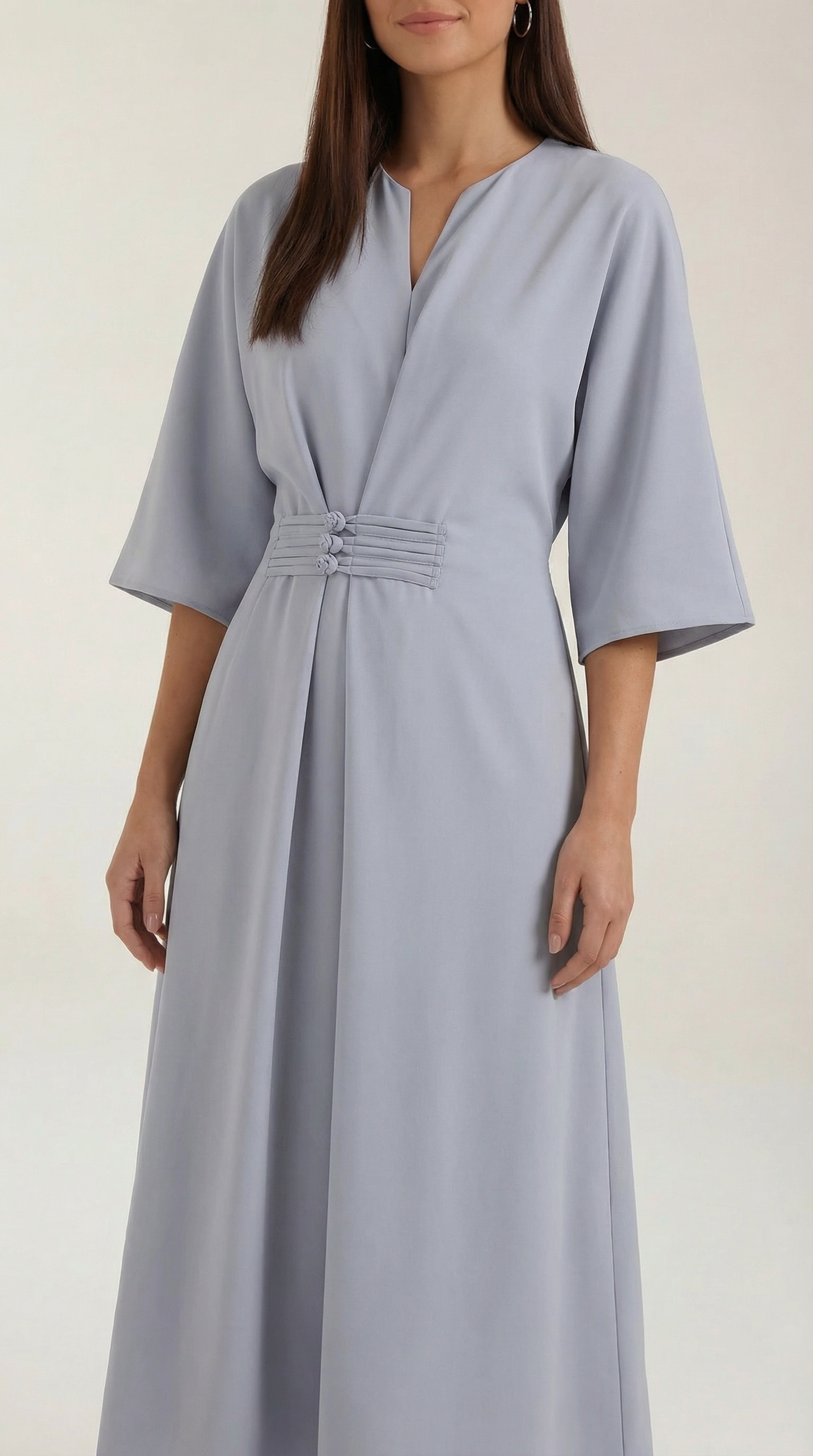 Vestido maxi Ana con cinturón en la cintura