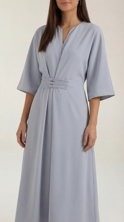 Vestido maxi Ana con cinturón en la cintura
