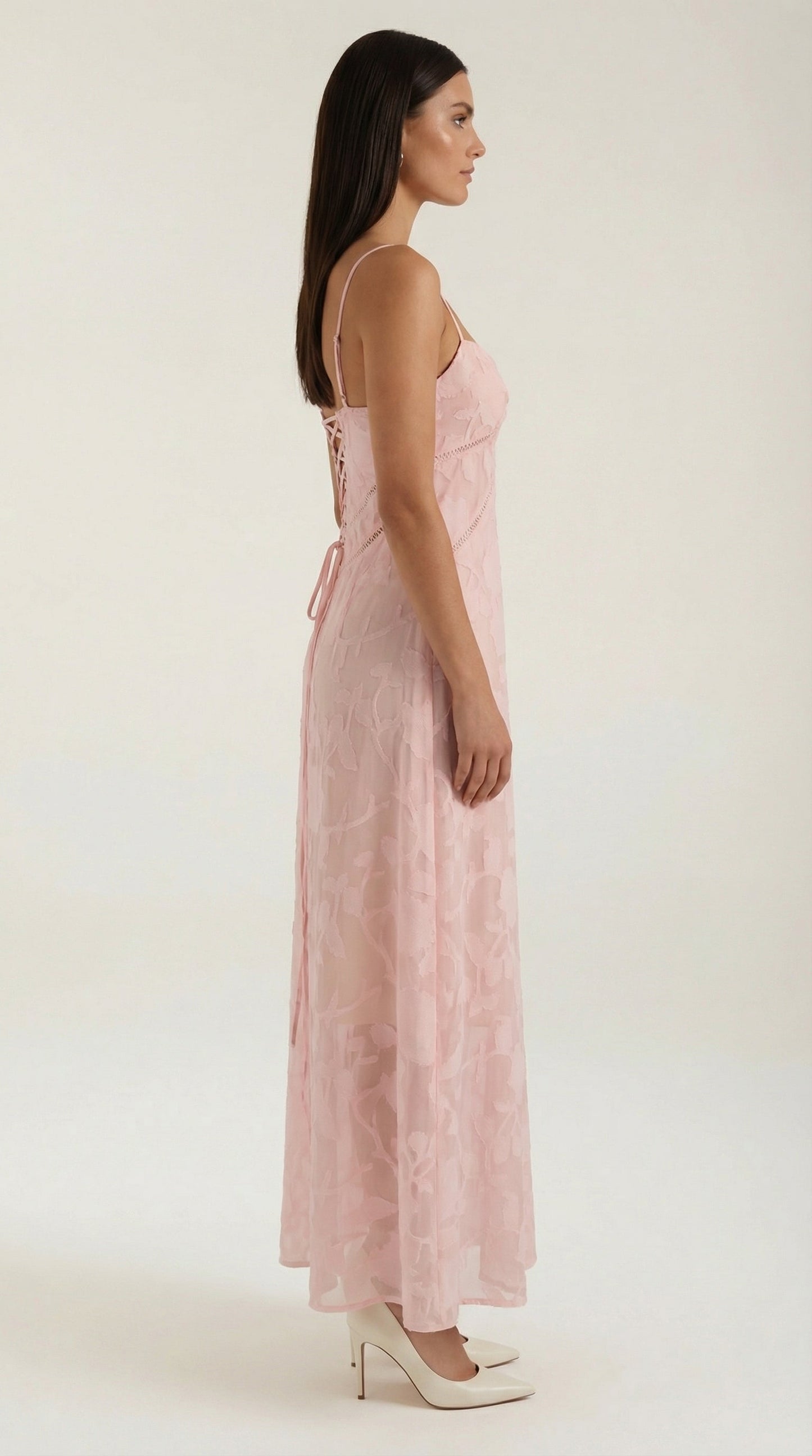 Vestido largo de encaje Arabelle