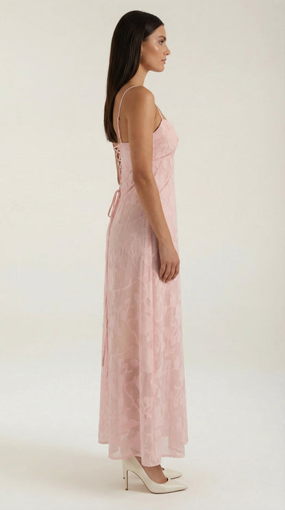 Vestido largo de encaje Arabelle