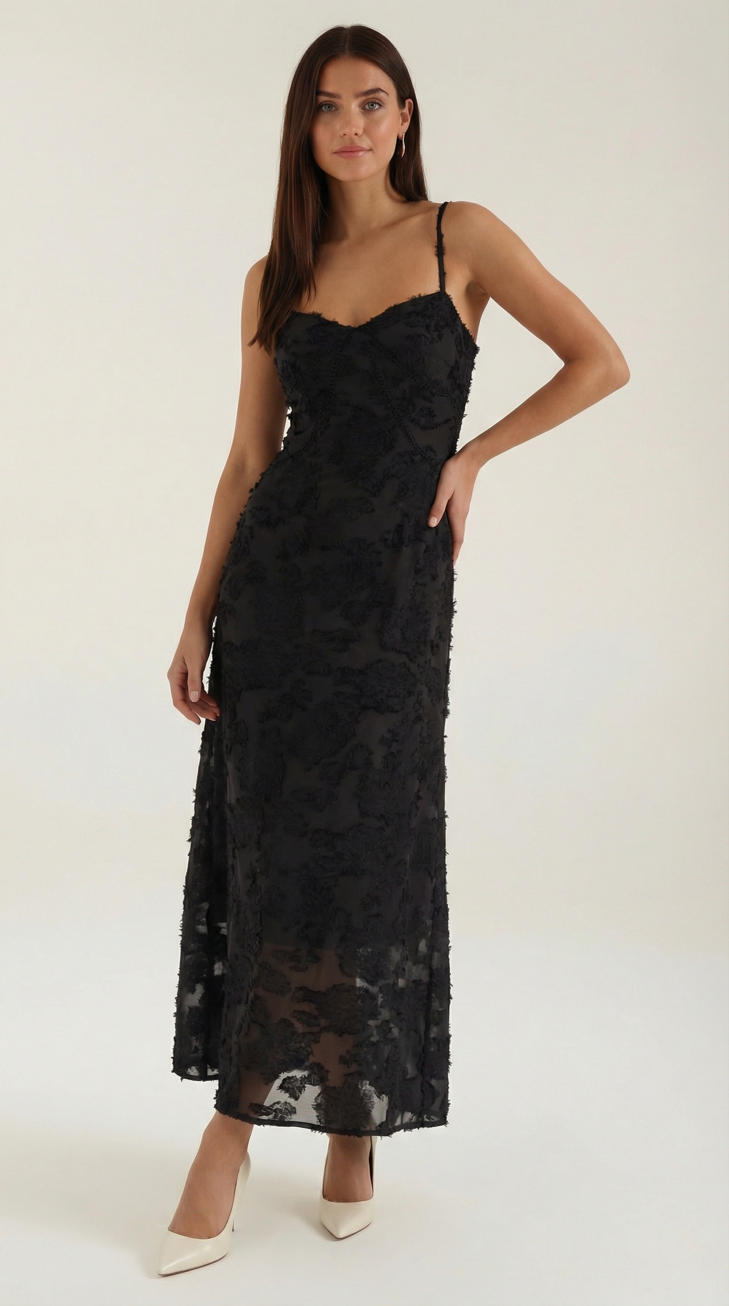 Vestido largo de encaje Arabelle