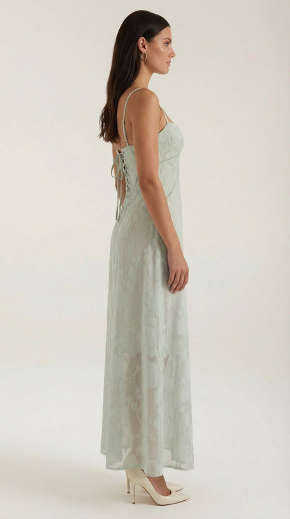 Vestido largo de encaje Arabelle