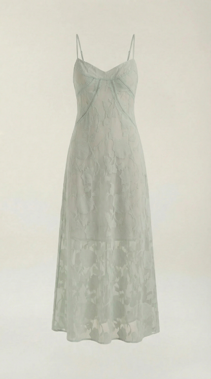 Vestido largo de encaje Arabelle