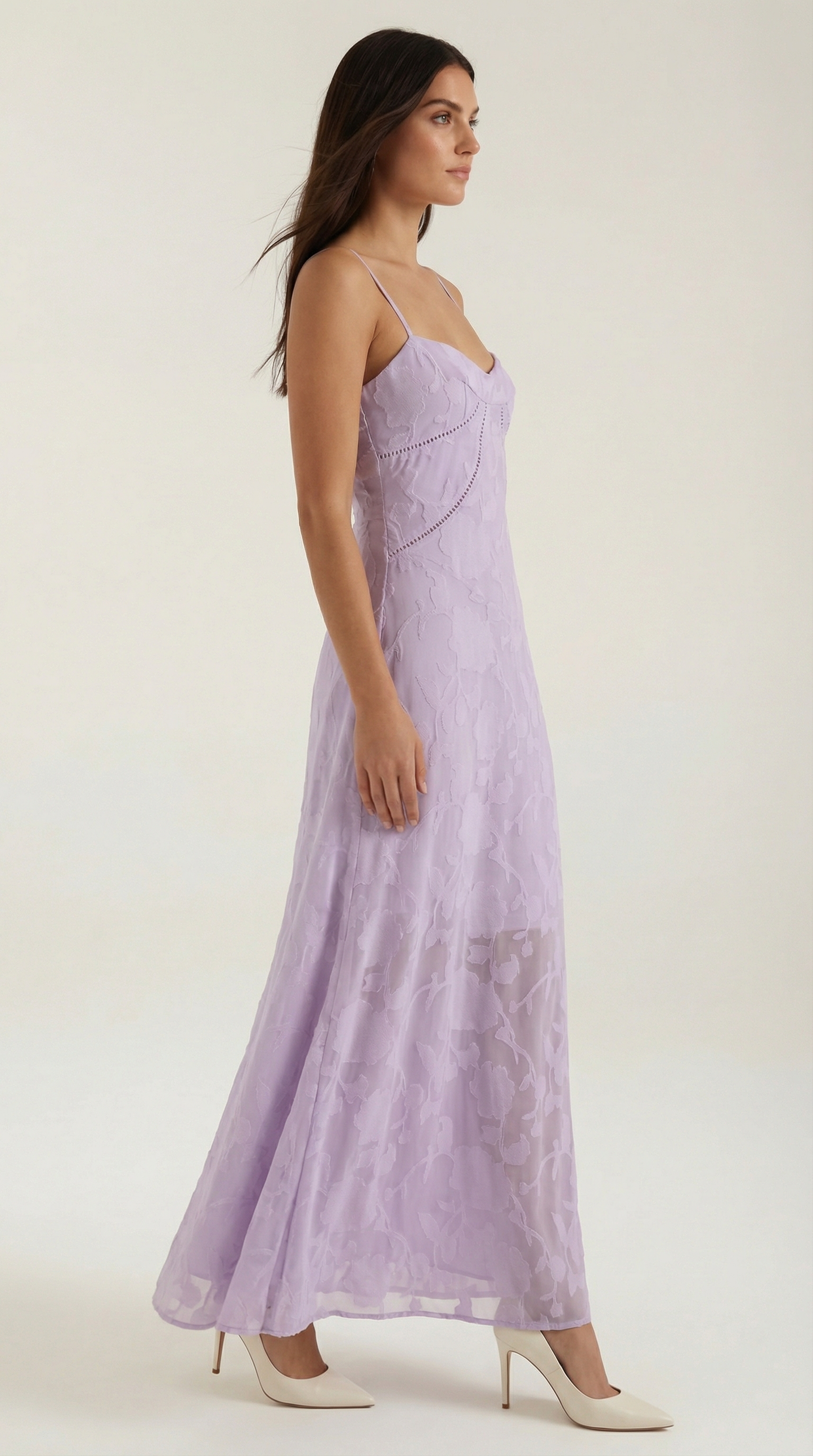Vestido largo de encaje Arabelle