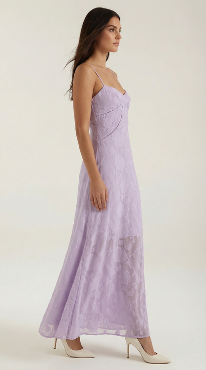 Vestido largo de encaje Arabelle