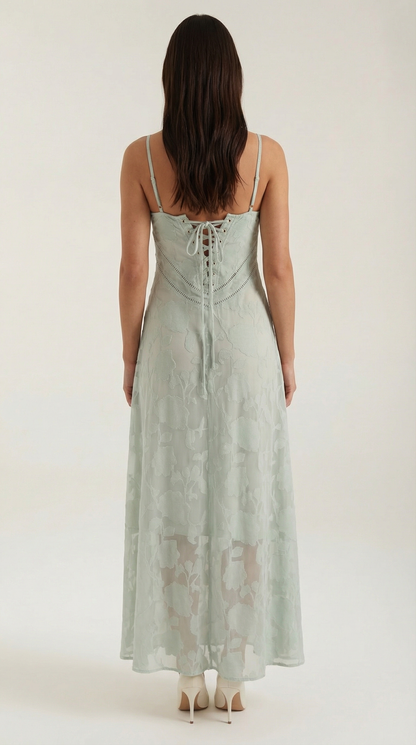 Vestido largo de encaje Arabelle