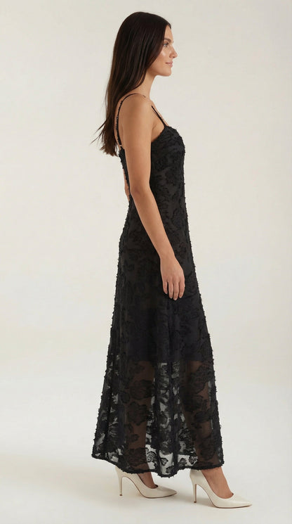 Vestido largo de encaje Arabelle