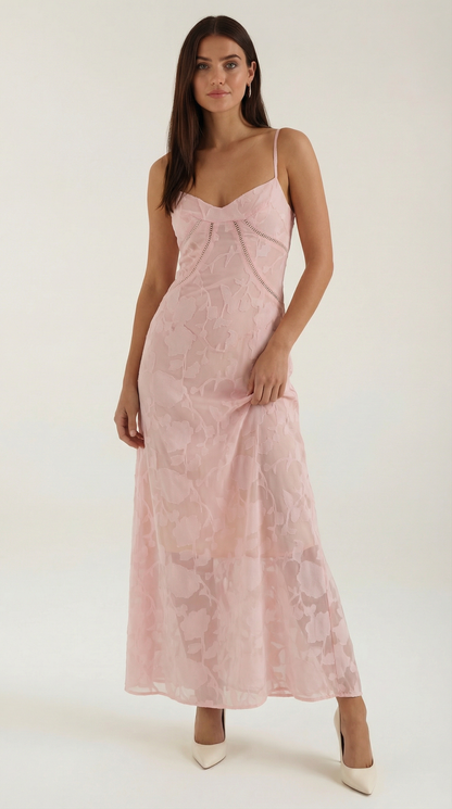 Vestido largo de encaje Arabelle