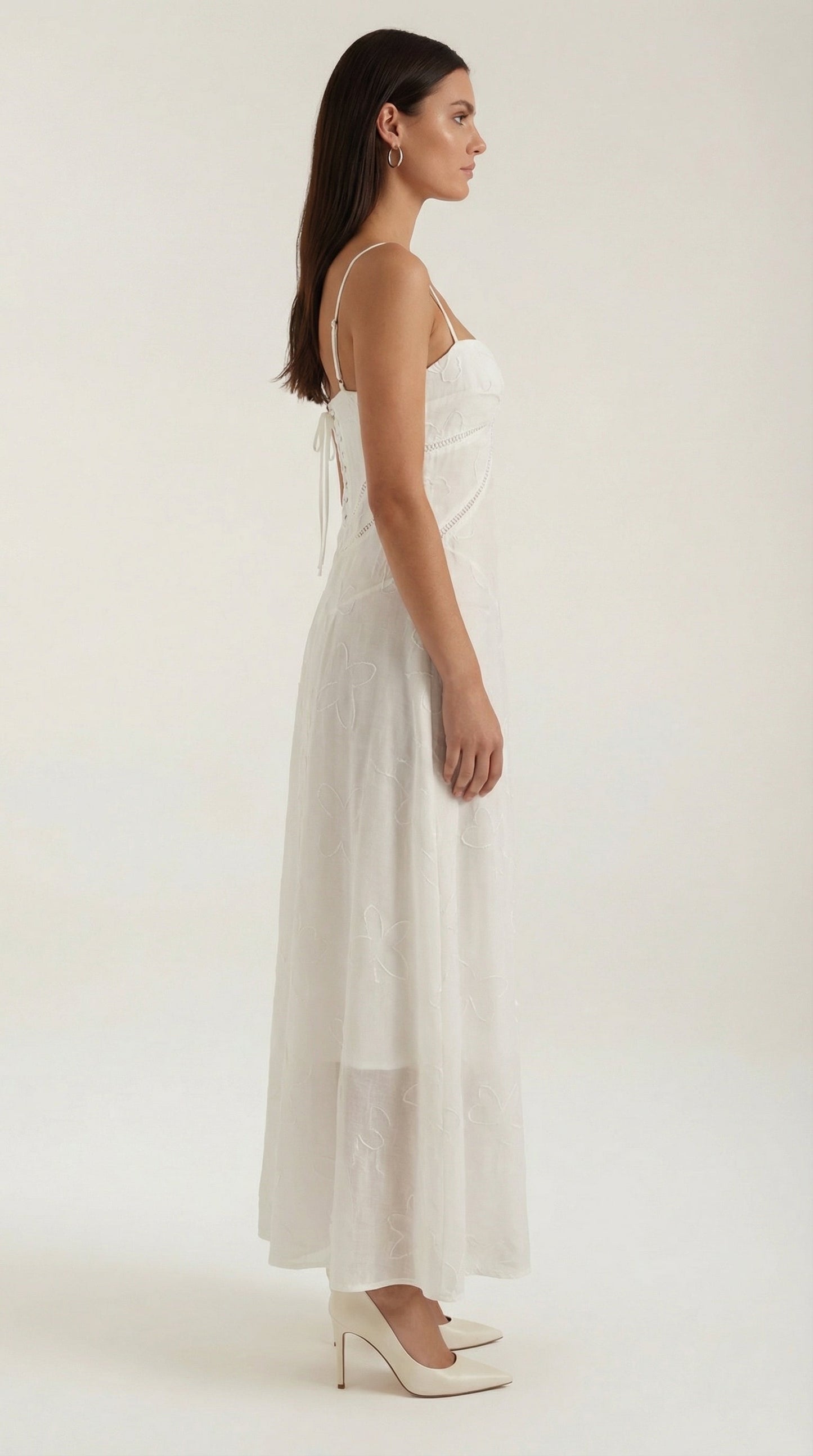 Vestido largo de encaje Arabelle