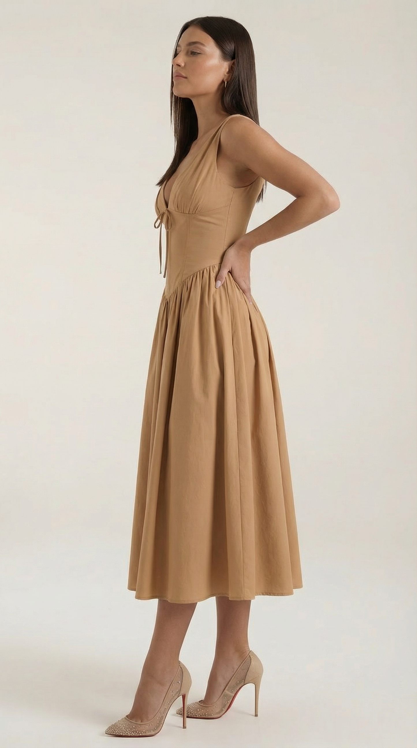 Vestido Cassiopeia Midi Plunge