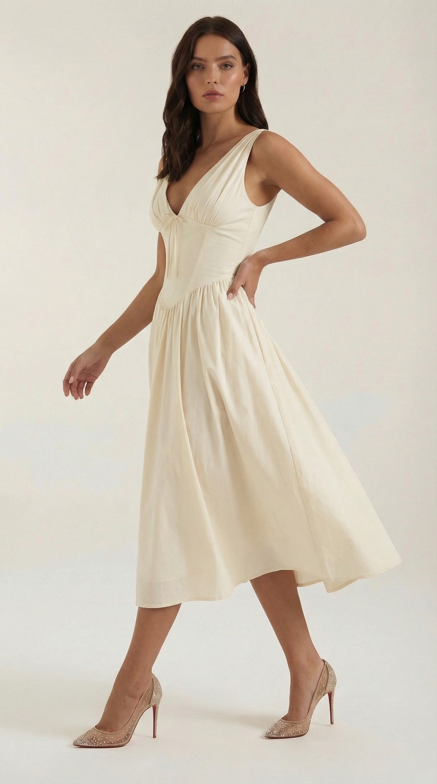 Vestido Cassiopeia Midi Plunge