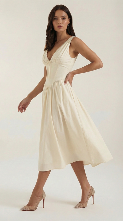 Vestido Cassiopeia Midi Plunge