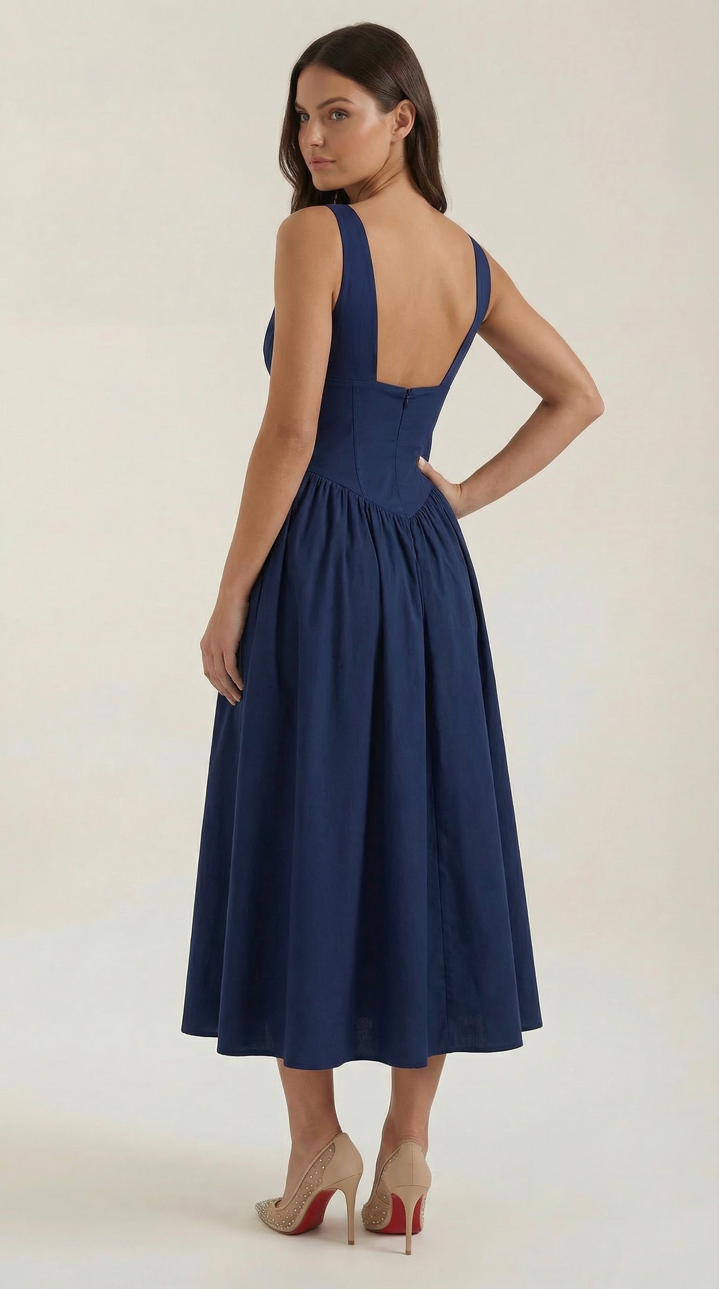 Vestido Cassiopeia Midi Plunge