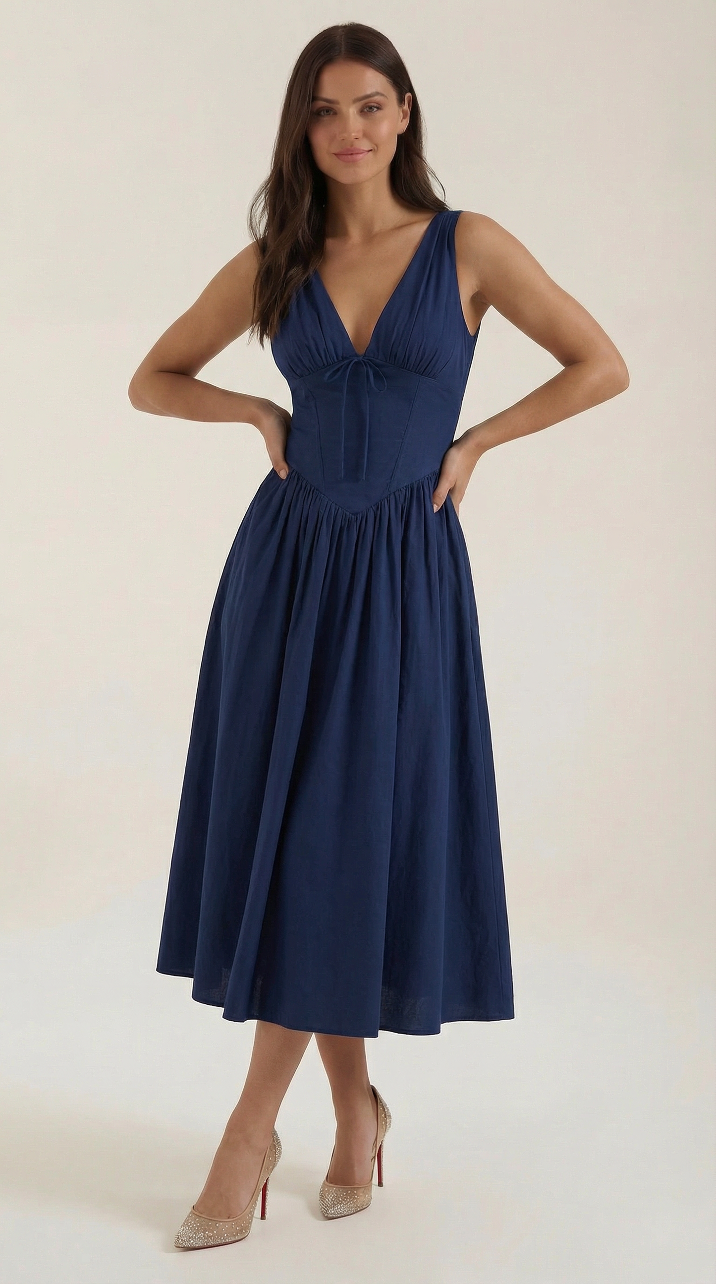 Vestido Cassiopeia Midi Plunge