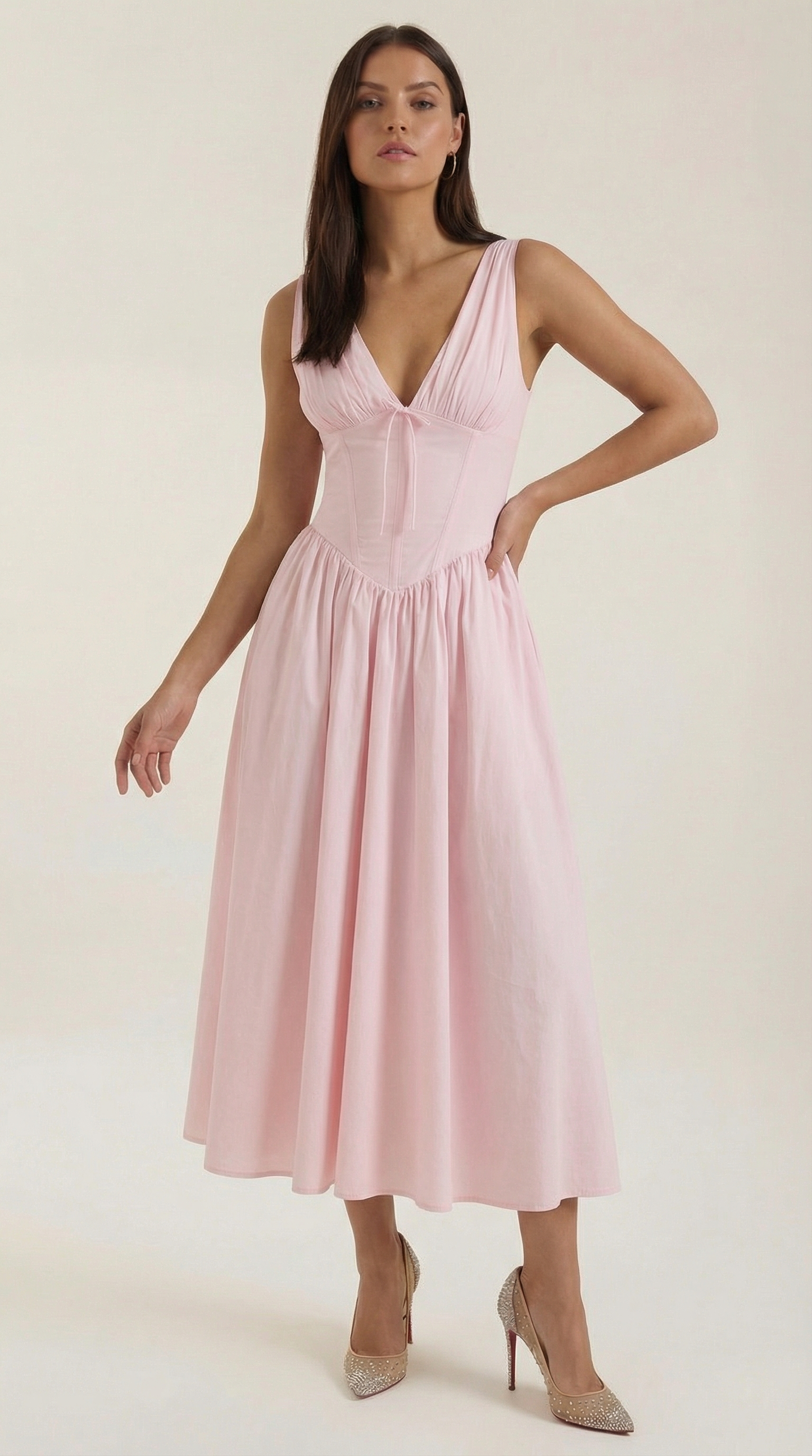 Vestido Cassiopeia Midi Plunge