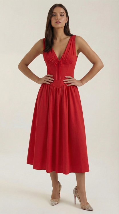 Vestido Cassiopeia Midi Plunge