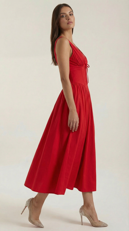 Vestido Cassiopeia Midi Plunge