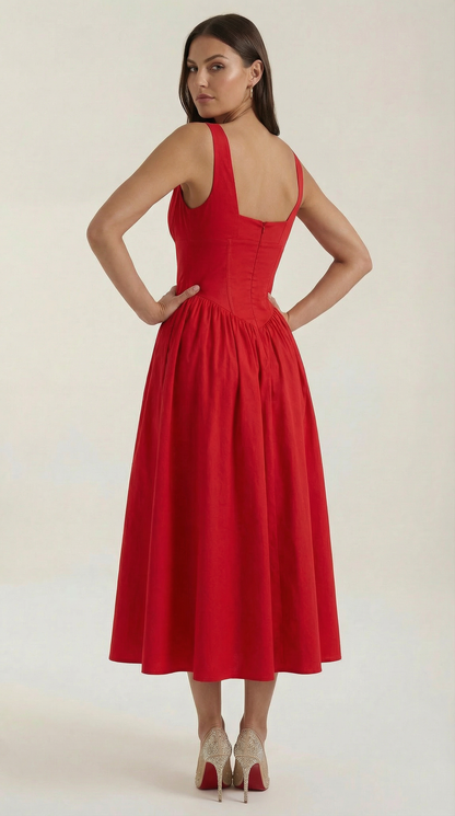 Vestido Cassiopeia Midi Plunge