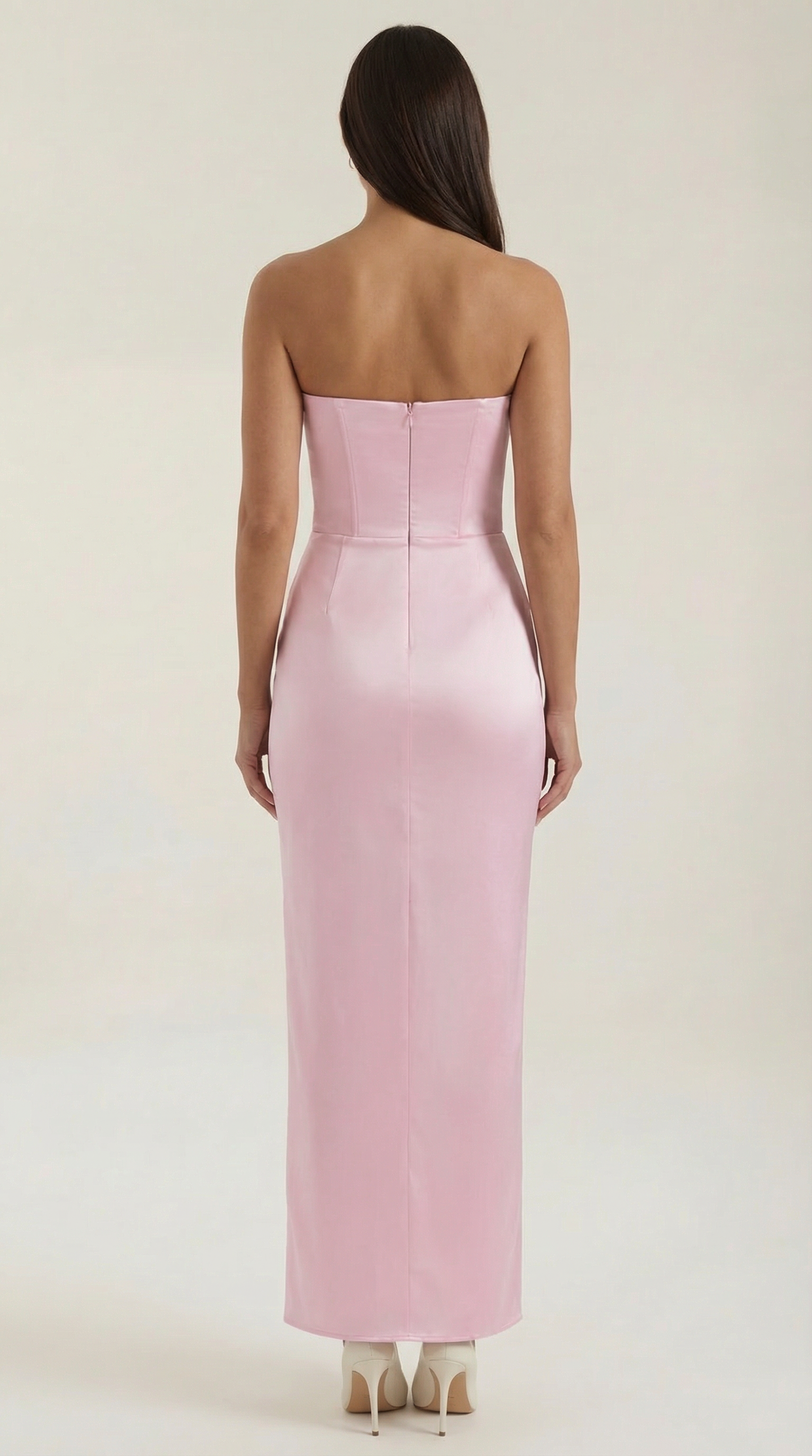 Vestido largo tipo corsé Fiorella