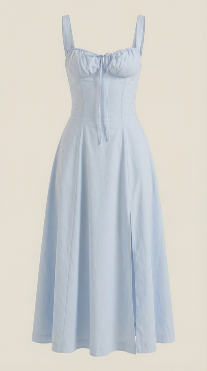 Vestido midi con cordones Jade