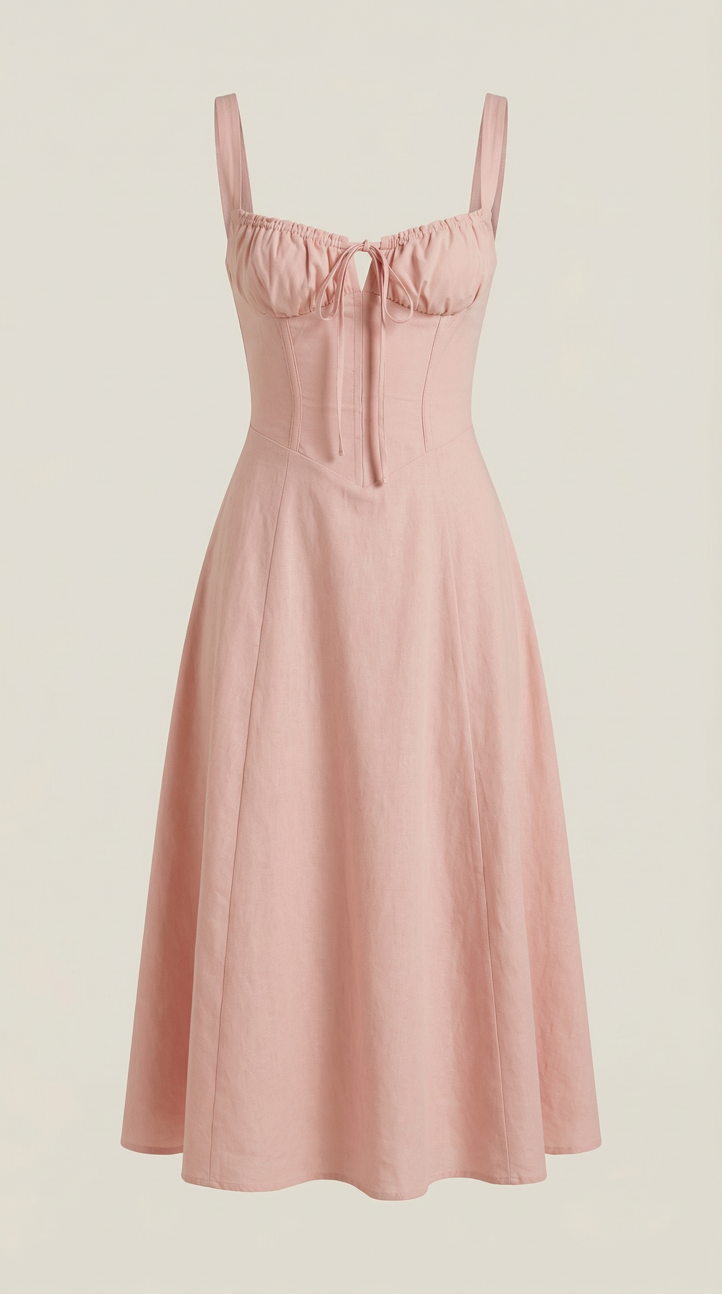 Vestido midi con cordones Jade