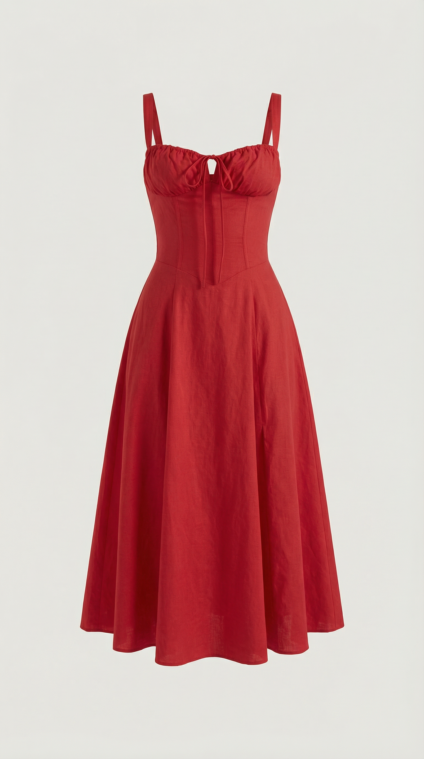 Vestido midi con cordones Jade