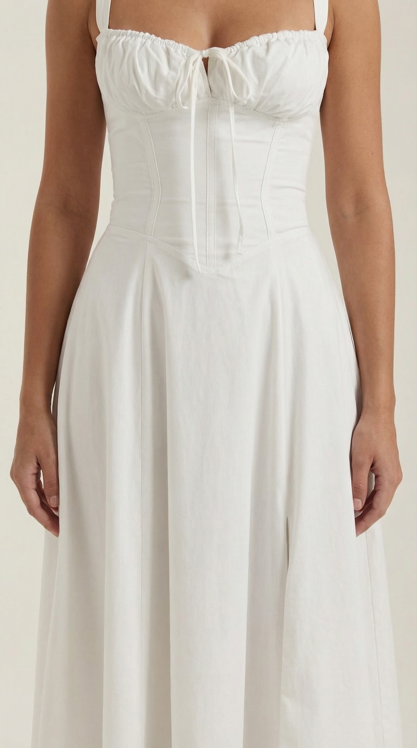 Vestido midi con cordones Jade