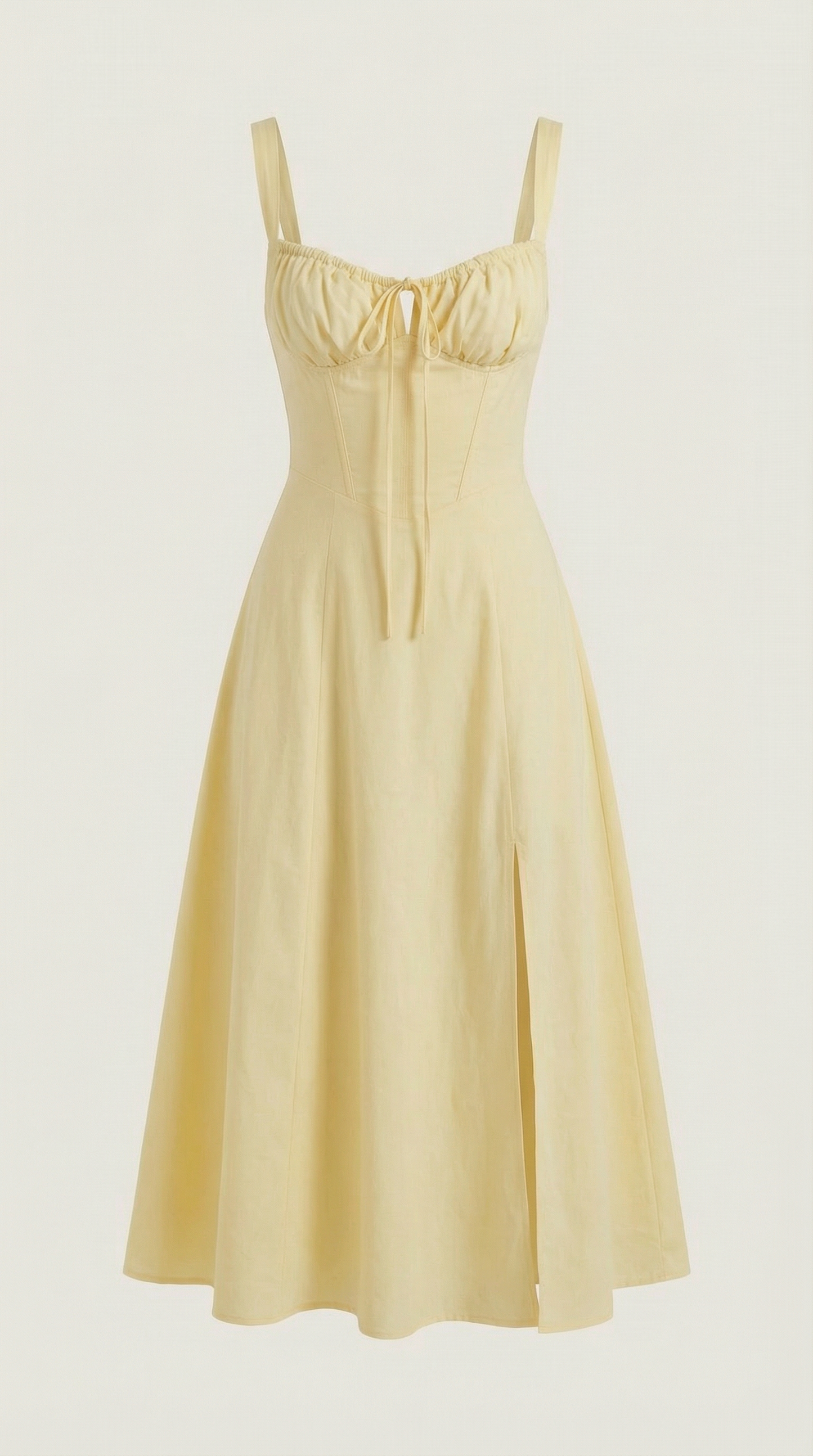 Vestido midi con cordones Jade