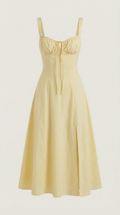 Vestido midi con cordones Jade