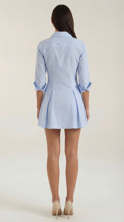 Minivestido Jeanette de Camisa a Rayas