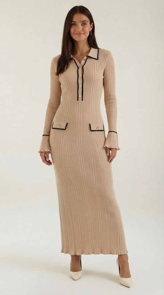 Knitted Bodycon Maxi Dress
