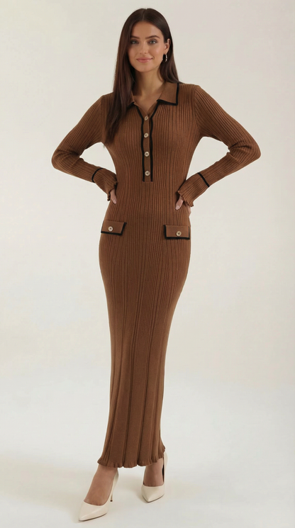 Knitted Bodycon Maxi Dress
